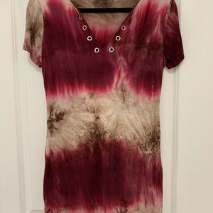 Tie-dyed long tank, you could also use it as a mini dress!